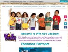 Tablet Screenshot of dfwkidsdirectory.com